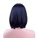 Short Bob Wigs for Black Women Synthetic Natural Black Hair Wig with Bangs Natural Looking Halloween Costume Wigs