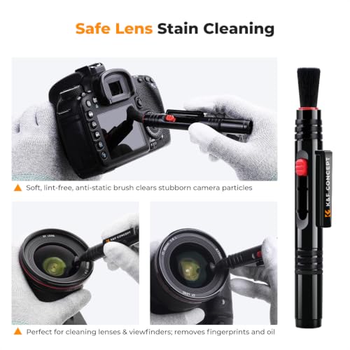 K&F CONCEPT 10 in 1 Cleaning Kit (Cleaning Cloth + Microfibre Cloth + Photo Bulb) for SLR Camera Lens..