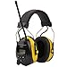 Protear Radio Ear Defenders Hearing Protector Safety Earmuffs, with AM/FM Radio MP3 Compatible, Electronic Noise Reduction Rate 25dB for Working-Yellow