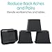Vive Bed Risers Heavy Duty (4 Pack - 3 Inch) - Furniture Lifts Risers for Couch, Table, Desk, Chair & Dorm Bed Risers for Bed Frame - Leg Elevator, Height Extender, Stackable Platform Blocks