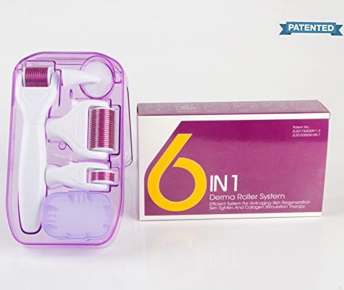 Sancan 2017 Home Use New Purple 6 in 1 New Micro Needles Stainless Steel Microneedle Derma Roller Needle Skin Care with Facial Cleansing Brush 0.5mm / 1.0mm / 1.5mm / 2.0mm