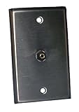 Stainless Steel Wall Plate with One (1) 3.5mm Stereo Feed-Thru Connector : 75-1095
