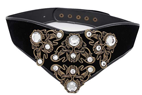 TFJ Women Ethnic Fashion Wide Belt Hip High Waist Faux Suede Leather Wonder S Black