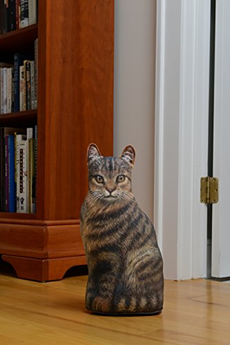Brown Tabby Cat Door Stop, Unique, Decorative Door Stopper, Interior, Decorative Pillow, Cat Doorstop - Thumbnail 2
