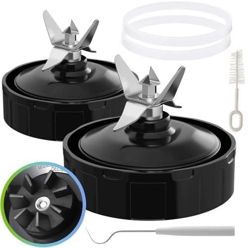 GLINTYU 2 Piezas Repuesto Aspas Licuadora Ninja, 7 Aletas, Repuestos Ninja | Compatible con Ninja Licuadora Blenders Auto iQ BL480 BL642 BL801, Nurti Ninja 1000W/1500W, Foodi Power Blender SS10, SS101C