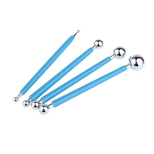 mofa Metal Ball Stylus Clay Ceramics Pottery Sculpting Modeling Tool Set,Polymer Clay Tools, Pottery & Clay Sculpting Tool Sets, Safe for Kids (4 Pcs)