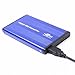 HDE USB 2.0 Aluminum External Hard Drive Enclosure Case Supports 2.5-inch IDE/PATA Drives Up To 500GB (Blue)