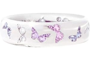 shiYsRL Exquisite Jewelry Ring Love Rings Fashion Women Butterfly Cubic Zirconia Inlaid Finger Ring Wedding Party Jewelry Wedding Band Best Gifts for Love with Valentine's Day