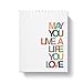 May You Live a Life You Love Boxed Note Cards by Compendium — 10 blank cards (2 each of 5 designs) with printed envelopes