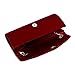Jubileens Wedding Evening Party Velvet Clutch Bag Retro Envelope Cross Body Handbag (wine red)