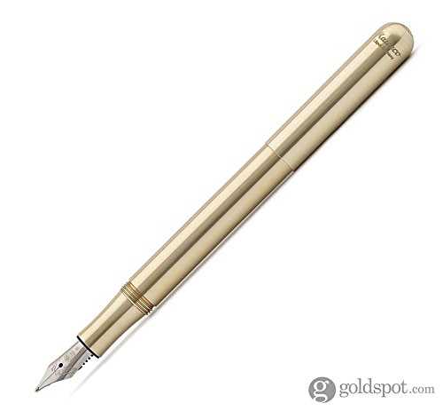 Kaweco liliput fountain pen, smooth brass, fine nib