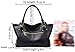 AINIMOER Women Vintage Soft Genuine Leather Tote Shoulder Bag Top-handle Cross body Handbags Ladys Purse(Black)