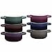 6-Piece Stackable, Dishwasher Safe, Microwave Safe, Durable Stoneware, Ombre Bowl Set Gourmet Basics by Mikasa features Two Convenient Non-Heating Handles