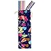 Straw Carrying Case, Travel Bag for Stainless Steel Straws, Glass Straws, Silicone Straws, Cutlery - Watercolor