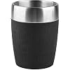 Emsa 514514 Geïsoleerde Drinkbeker, Draai- Drinksluiting, 200 ml, Zwart