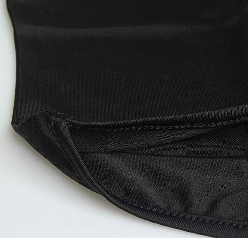 Pack of 3 Lycra Bandana Face Hat for Outdoor Airsoft Motorcycle Ski Mask Winter Sun Balaclava Black Tactical Hood Helmet (Black)