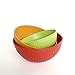 Nordic Ware Microwave Prep/Serve Bowl Set, 3 Piece, Fiesta Colors