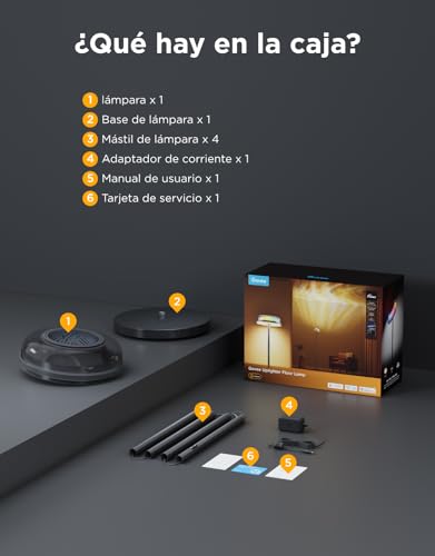 Govee Floor Lamp with Three Independent Zones RGBIC, Floor Lamp with Wavy Lighting, Compatible with Matter and Alexa, 80+ Scene Modes, 1000lm, 2700-6500K, Ideal for Living Room and Bedroom