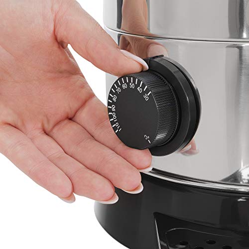 Arebos Glühweinkocher 950 W | HeiÃgetränkespender | 6,8 L | mit Auffangschale, Auslasshahn, Thermostat und Ãberhitzungsschutz | Temperatureinstellung von 30-110°C – Bild 6