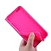 Nouske iPhone 6/6S Flip Folio Wallet Stand up Credit Card Holder Leather Case Cover Holster/Magnetic Closure/TPU bumper/360 Full Body protection, Hot Pink
