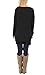 Liyuandian Womens Flare V- Neck Loose Baggy Knitted Long Pullove Blouse With Chiffon Ruffle