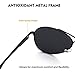 WELUK Men's Military Style Suglasses Polarized 64mm Al-Mg Frame for Fishing Driving (Black/64mm)