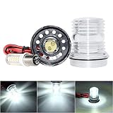 SRXTZM Round Shape Splashproof 360° White LED 12V Marine Boat Yacht Navigation Anchor Existing Anchor Vessel Lights