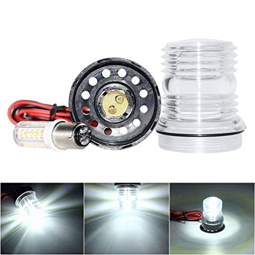 SRXTZM Round Shape Splashproof 360° White LED 12V Marine Boat Yacht Navigation Anchor Existing Anchor Vessel Lights