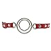 MyCHIC PU Leather Buckle Strap Double Metal Ring Open Mouth Gag Black