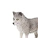 Buorsa 2 pcs Gray Nature Wild Wolf Cute Animal Model Figurine Action Figures Kids Playset Toy