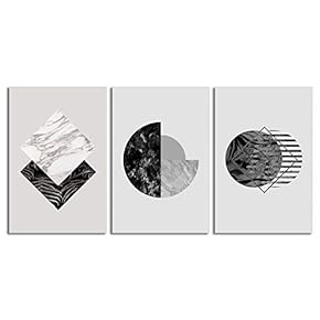 signwin-3 Piece Canvas Wall Art-Abstract Geometric-Canvas Prints Home...