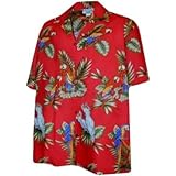 Parrots Hawaiian Shirt, Red