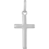 Mystigrey Cross Pendant for Men and Women in 18K Gold Plated or 925 Sterling Silver Plated Rhodium I Size Small, Medium, Large I Gold Cross Necklace for Women I Silver Cross Necklace for Boys I Religious Gifts for Women I Baptism Gifts for Girls Boys