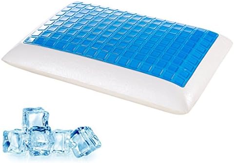YALOVO GEL Pillow Memory Foam Pillow with Cooling Gel- Comfortable Support Bed Pillow Aligns Spine- Neck Pain &amp; Headache Relief,Reversible Memory Foam Gel Pillow for Sleeping Cool GEL(23.6"x15.8")