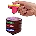 Emorefun Joe LED Light-up Flashing UFO Spinning Tops with Gyroscope Music Wood-Like Peg-top Hand Spinner Plastic Gyro Novelty Toys Party Favors Gift for Kids