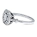 BERRICLE Sterling Silver Art Deco Cubic Zirconia CZ Fashion Ring for Women, Rhodium Plated Size 4-10