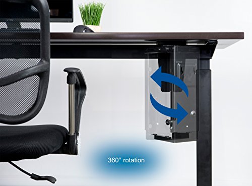 VIVO-Adjustable-Under-Desk-and-Wall-PC-Mount-Computer-Case-Holder-with-360-Swivel-MOUNT-PC01