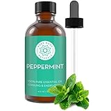 Peppermint Essential Oil, 4 Fluid Ounces - Pure and Undiluted Peppermint Oil, Therapeutic Grade Aromatherapy Oil for Diffuser, Relaxation, by Pure Body Naturals
