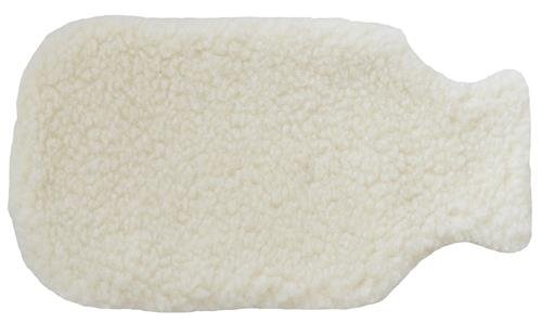 SamWo, Hot Water Bottle Cover 100% Sheep's Wool Without Hot Water Bottle Size: 37 x 21 cm Wool White