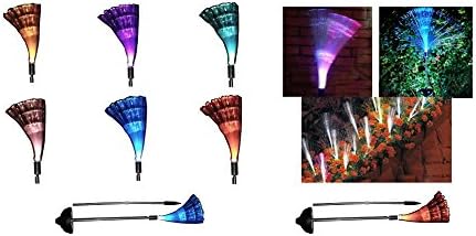 Mansa Lighting, 2 Pack, 7 Color Solar Fiber Optic LED Garden light