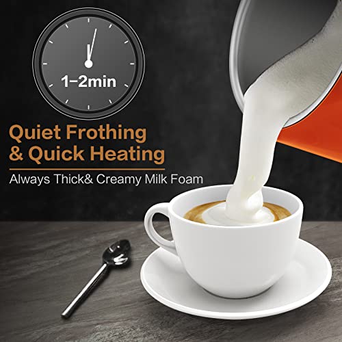 Sunmaki Milk Frother,11.8oz/350ml Milk Frother and Steamer for Hot