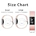 For Fitbit Charge 2 Bands, Adjustable Replacement Bands for Fitbit Charge 2 with Metal Clasp Small Large Pink