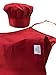Odelia Tessa's Kitchen Kids - Child's Chef Hat Apron Set, Kid's Size, Children's Kitchen Cooking and Baking Wear Kit For Those Chefs In Training (M 6-12 Year, Red)