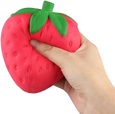 Jumbo Squishy Strawberry Cream Scented Slow Rising Kids Toy Soft Phone Strap