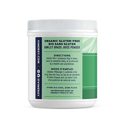 Vimergy USDA Organic Barley Grass Juice Powder Super Greens Powder