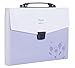Shuter Accordion Expanding File Folder,13-Pockets,A4 Size,Handle and Tabs,Buckle Closure (Purple)