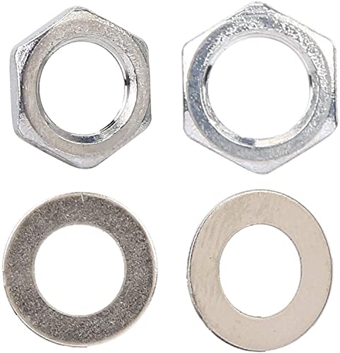 Guitar Input Jack Socket Nuts Washers, 5 Pcs Guitar Hex Nut Washers Bass Nuts Guitar Jack Socket Nuts Set Guitar Parts Guitar Replacement For Electric Guitar And Bass (M8)