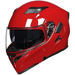ILM Motorcycle Dual Visor Flip up Modular Full Face