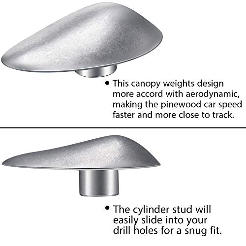 Pinewood Derby Weights 2.5 Ounce Incremental Car Canopy Weights Tungsten Weight for Derby Car