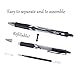 feela Gel Pens, 40 Pack Black Ink Gel Retractable Medium Point Pens Set, 20 Rollerball Pens with 20 Refills Smooth Writing with Comfort Grip